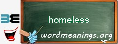 WordMeaning blackboard for homeless